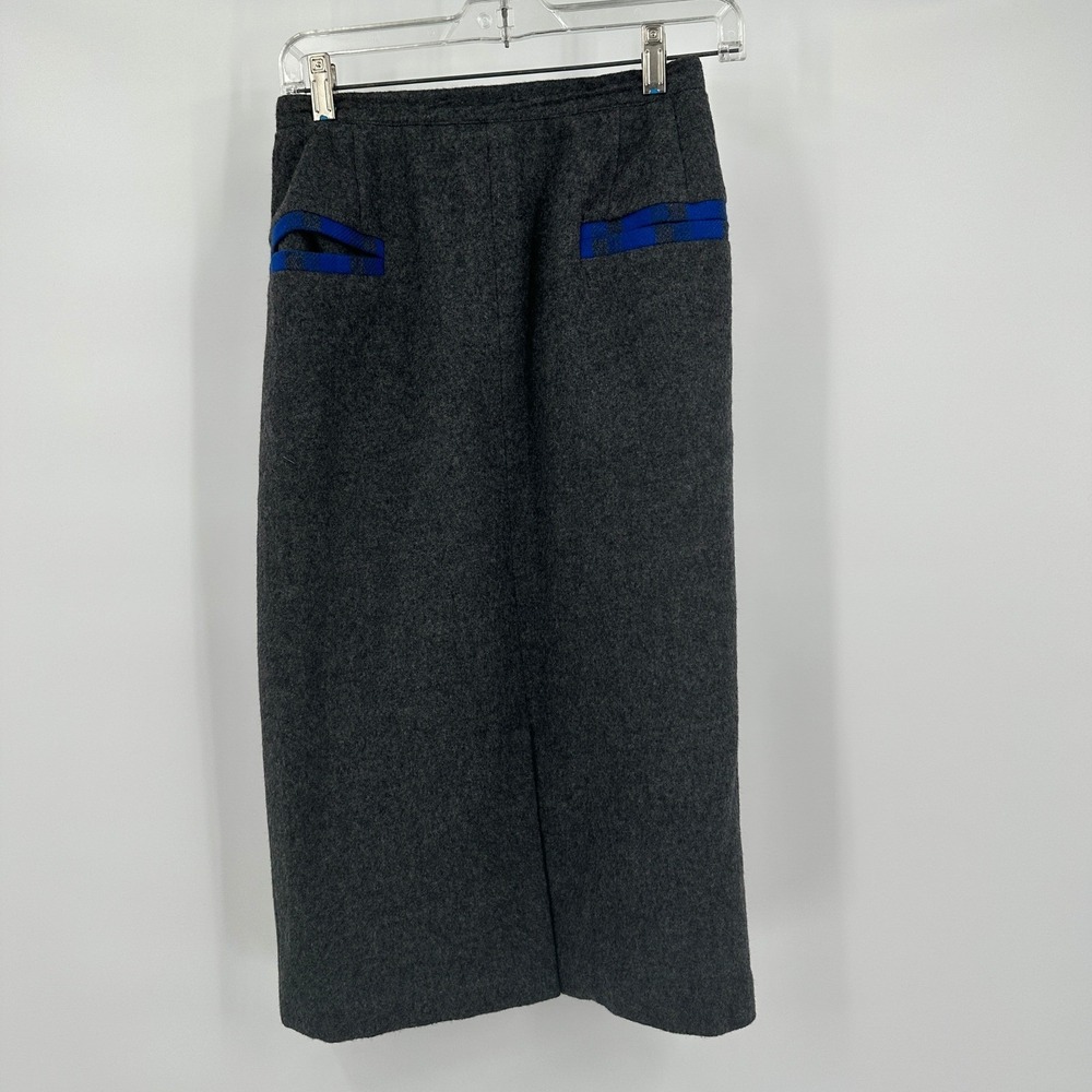 Womens Vintage Parisian Chic Wool Pencil Skirt Size 2 Quiet‎ Luxury Minimalist